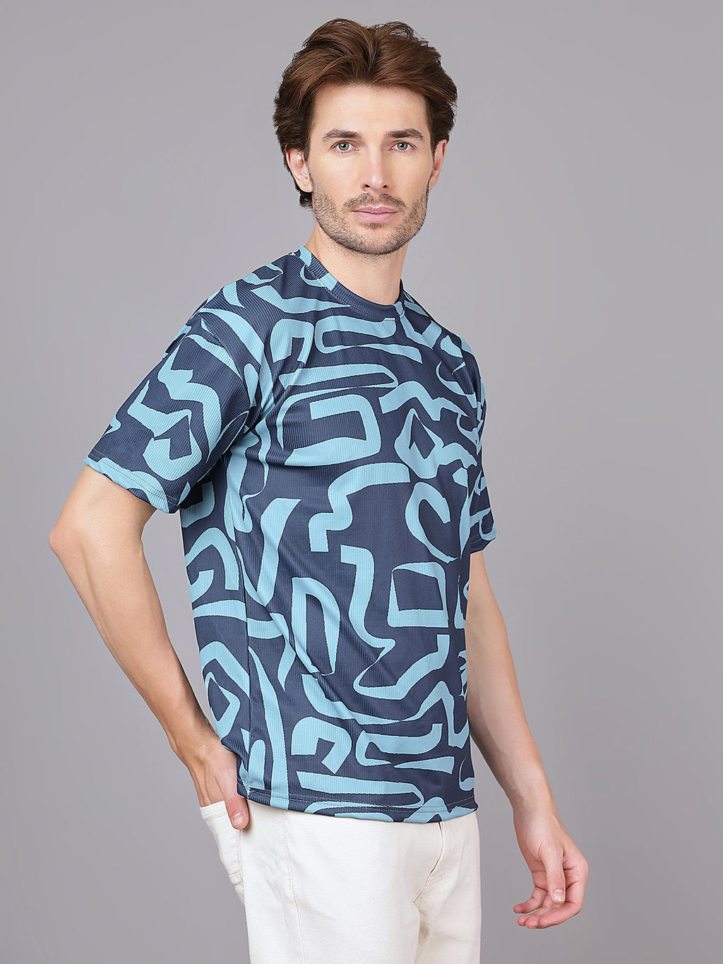 Grey, Navy t-shirt for men - MavinClub Crazybee