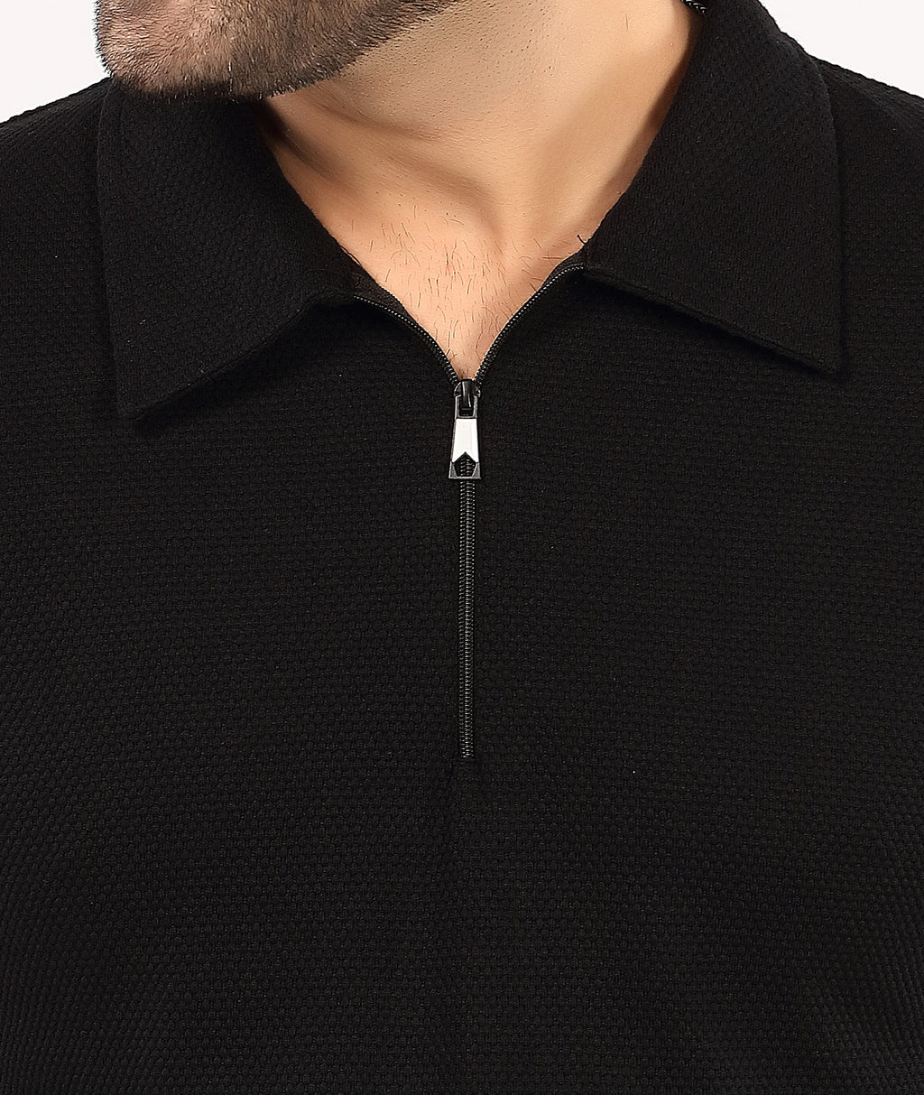 Pack of 2 Textured Collar - Popcorn Blk & Diamd Self Beige - Deal