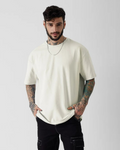 Oversized off white, white t-shirt for men - MavinClub