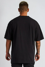 Oversized black t-shirt for men - MavinClub