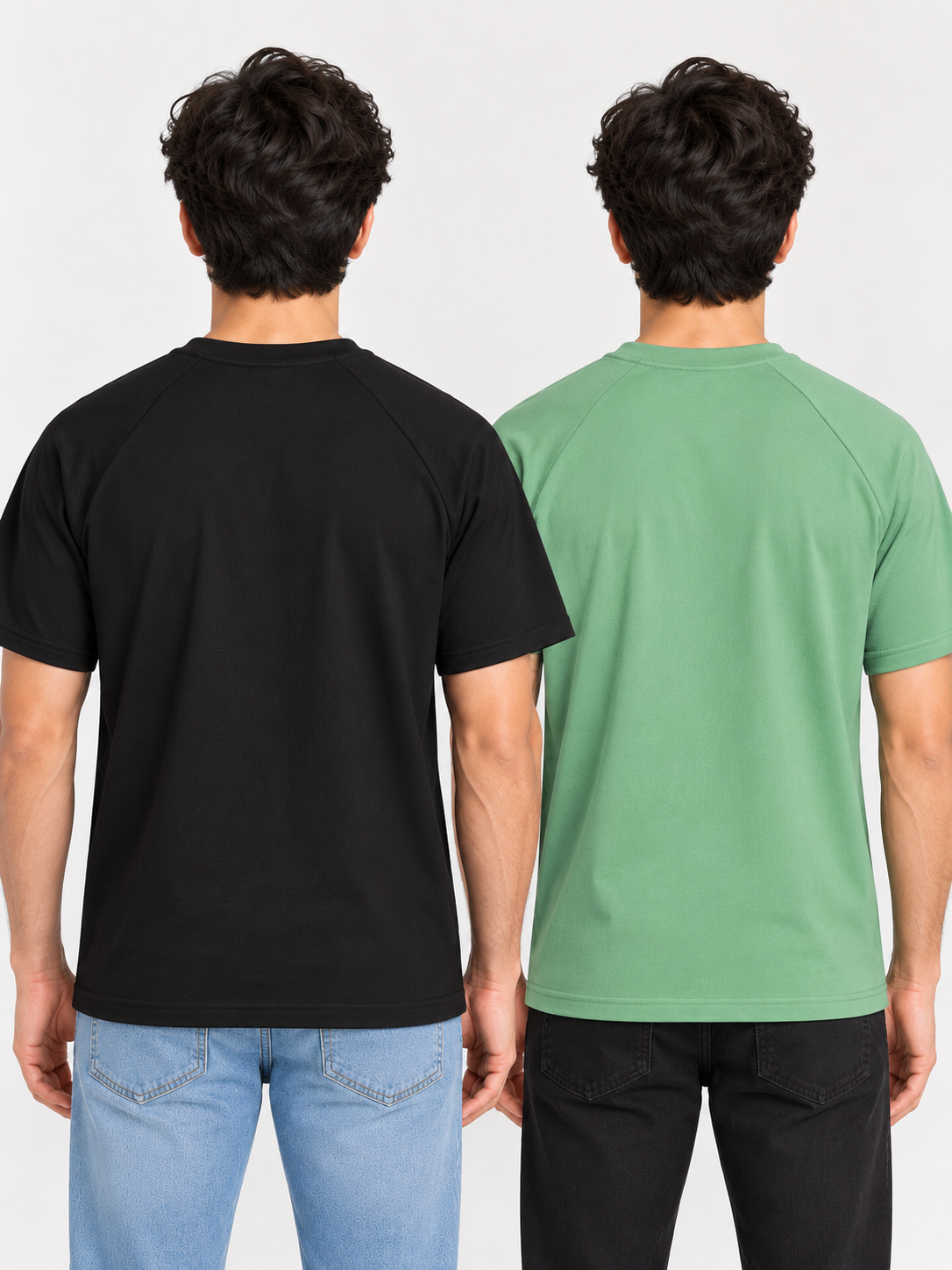 Crazybee || Pack of 2 -Raglan - Black + Pista