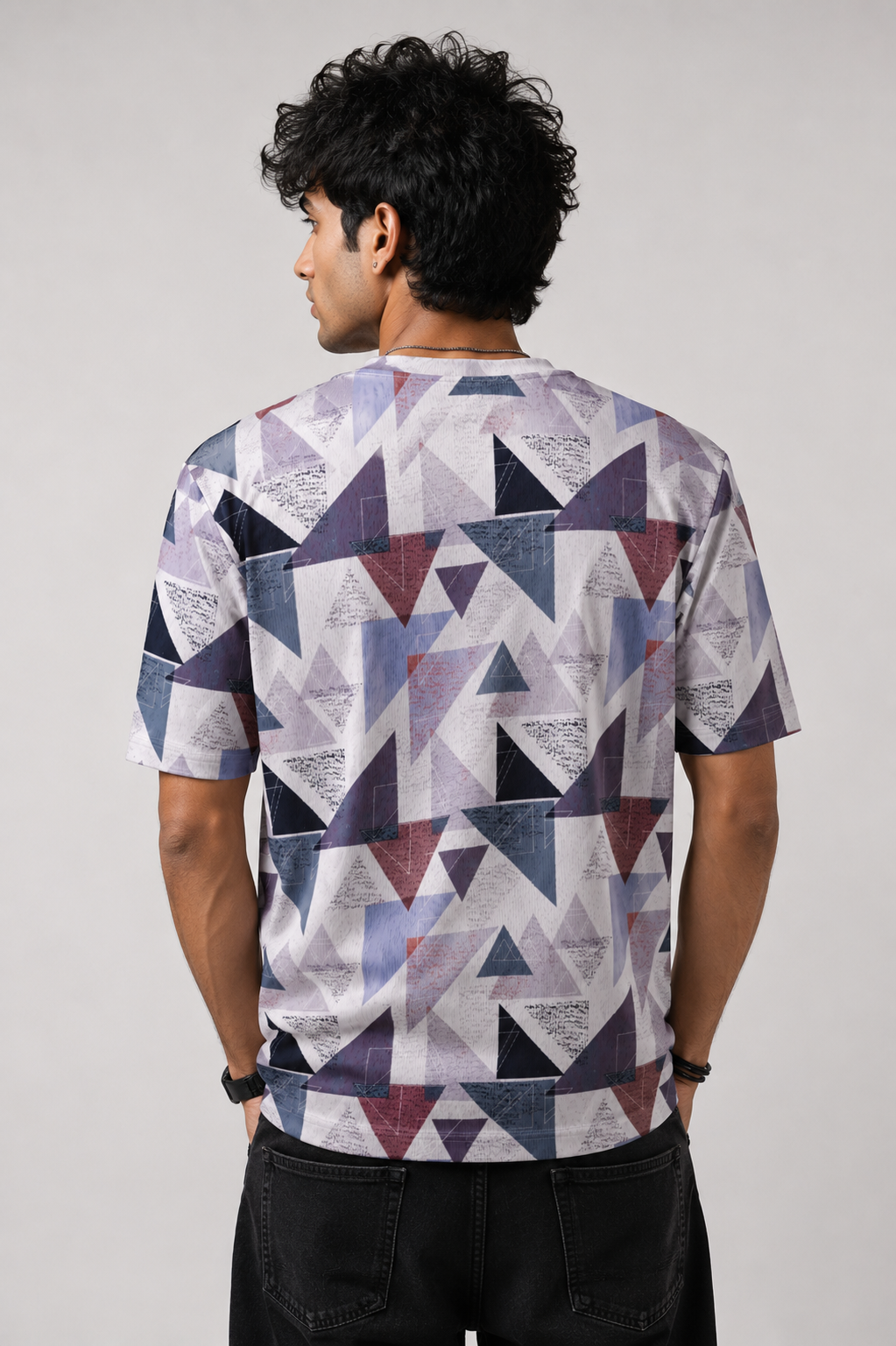 PO2 Cotton Rib <> Triangles + Brown Flame