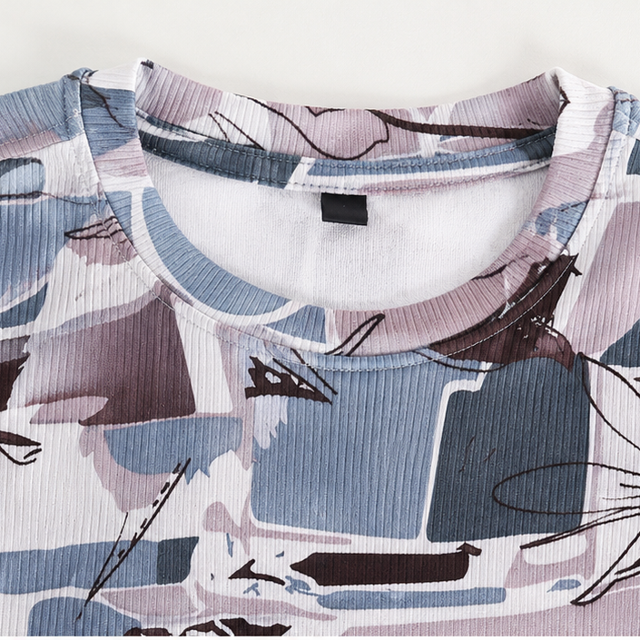 PO2 Cotton Rib <> Stone Flow + Green Tie-Dye