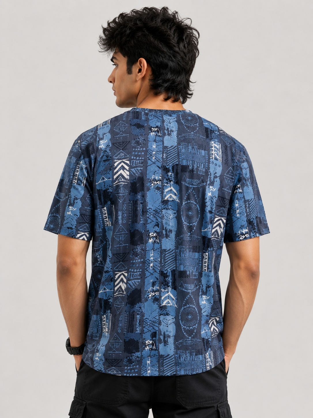 PO2 Cotton Rib <> Blue Tribal + Blue Tie-Dye