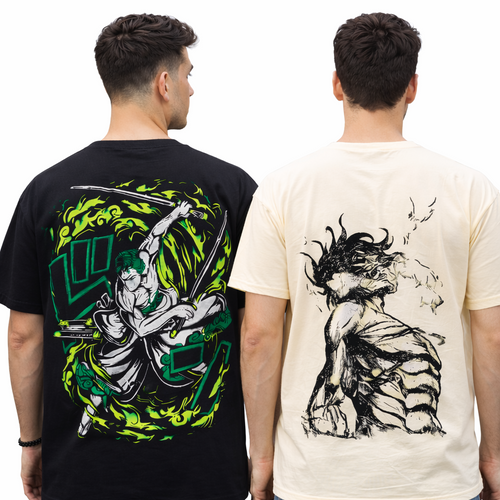 Pack of 2 Off White, White t-shirts combo for men - MavinClub