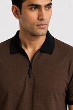 Pack of 2 polo (RIb Offwhite/Blk && Citizen Brown/BLK ) - Deal