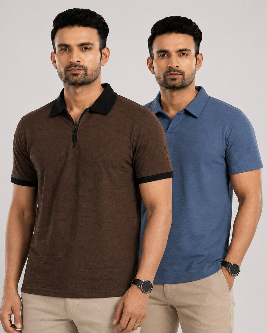 Pack of 2 Polo (Citizen Brown/Blk  & Blue Diamond Self) - Deal