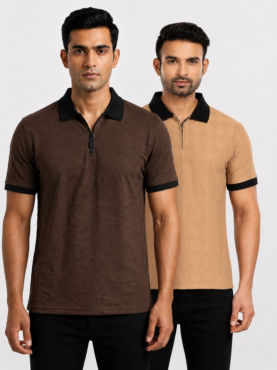 Pack of 2 Polo (Citizen Brown/BLK  && Diamd Beige/BLK ) - Deal