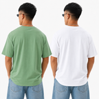 Pack of 2 Soild Tshirt  (Pista & White)