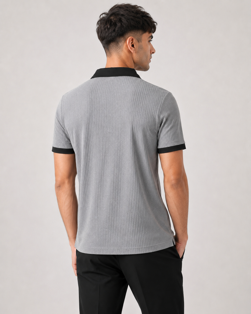 Pack of 2 Polo RIB (White_Black & Grey_Black)
