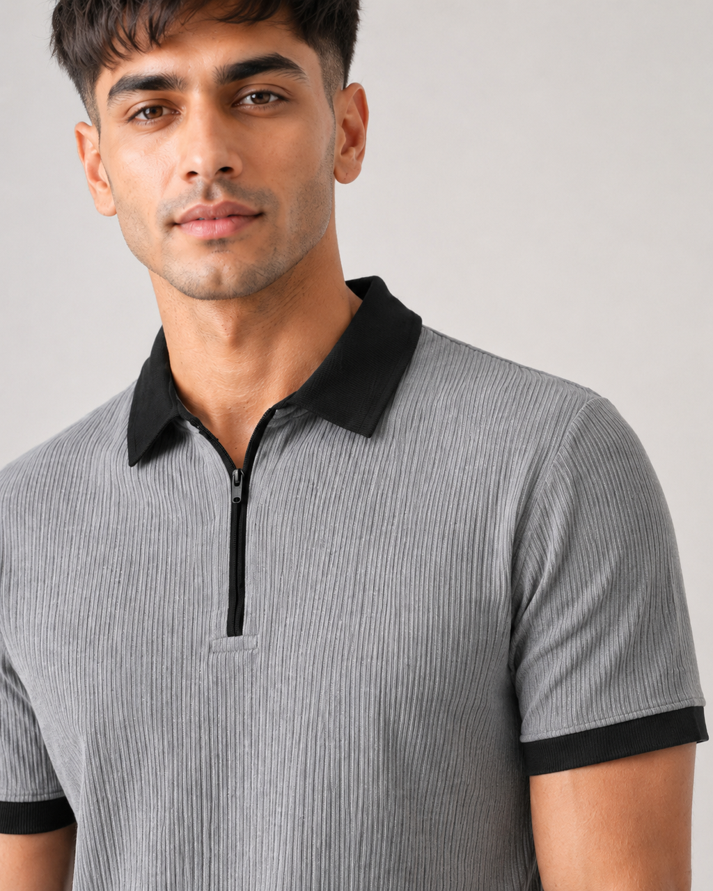 Pack of 2 Polo RIB (White_Black & Grey_Black)