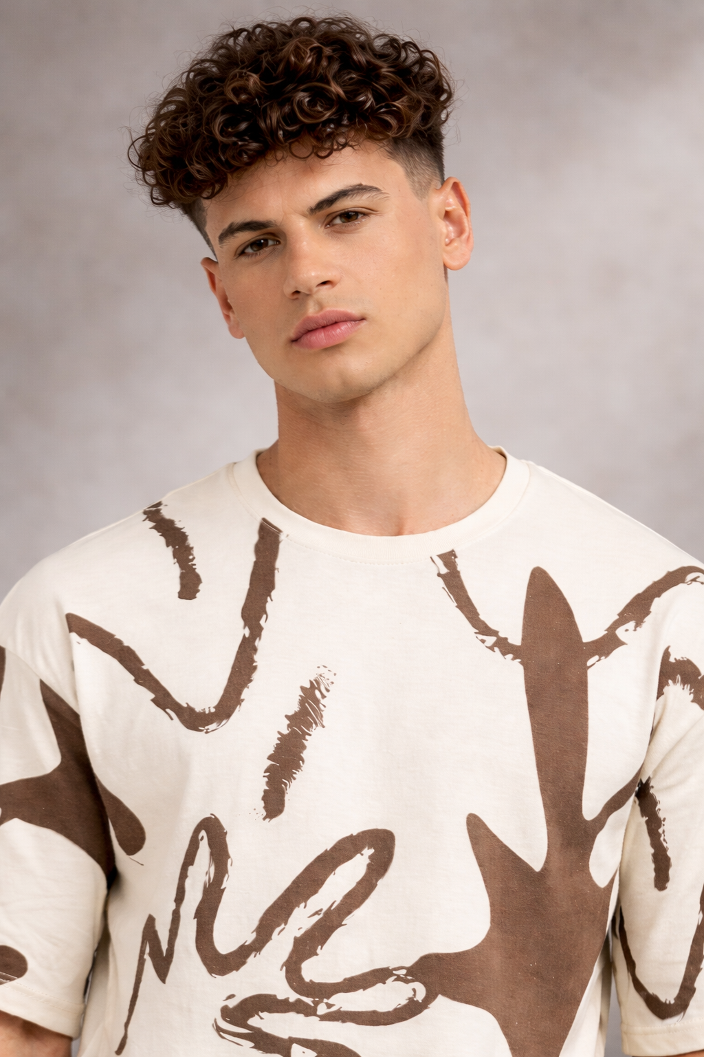 White, Brown t-shirt for men - MavinClub Crazybee