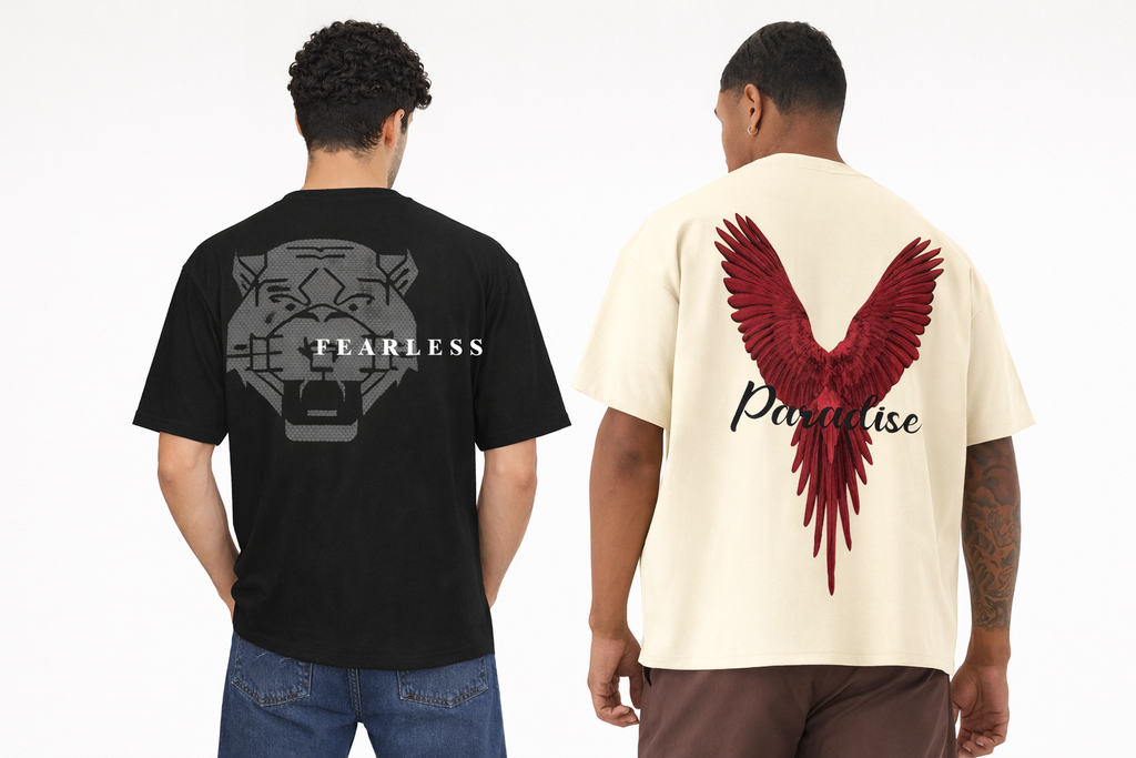 Pack of 2 Off White, White t-shirts combo for men - MavinClub