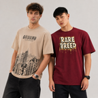 Pack of 2 T-shirt (Bei_Ground + Rare Breed) - Deal