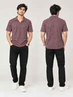CRAZYBEE || Pack of 2 POLO- Jacquard -Purple + Blue