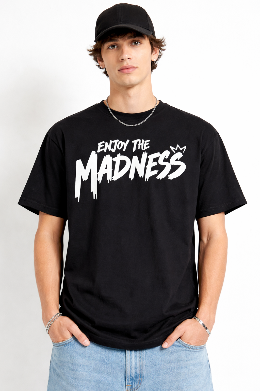 Black, Grey backprint t-shirt for men - MavinClub