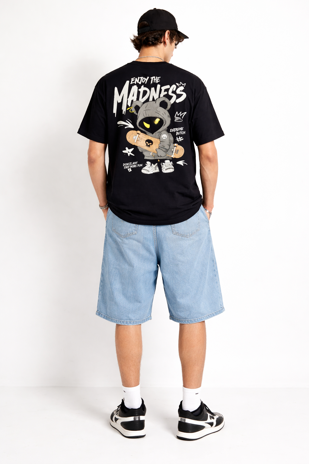 Black, Grey backprint t-shirt for men - MavinClub