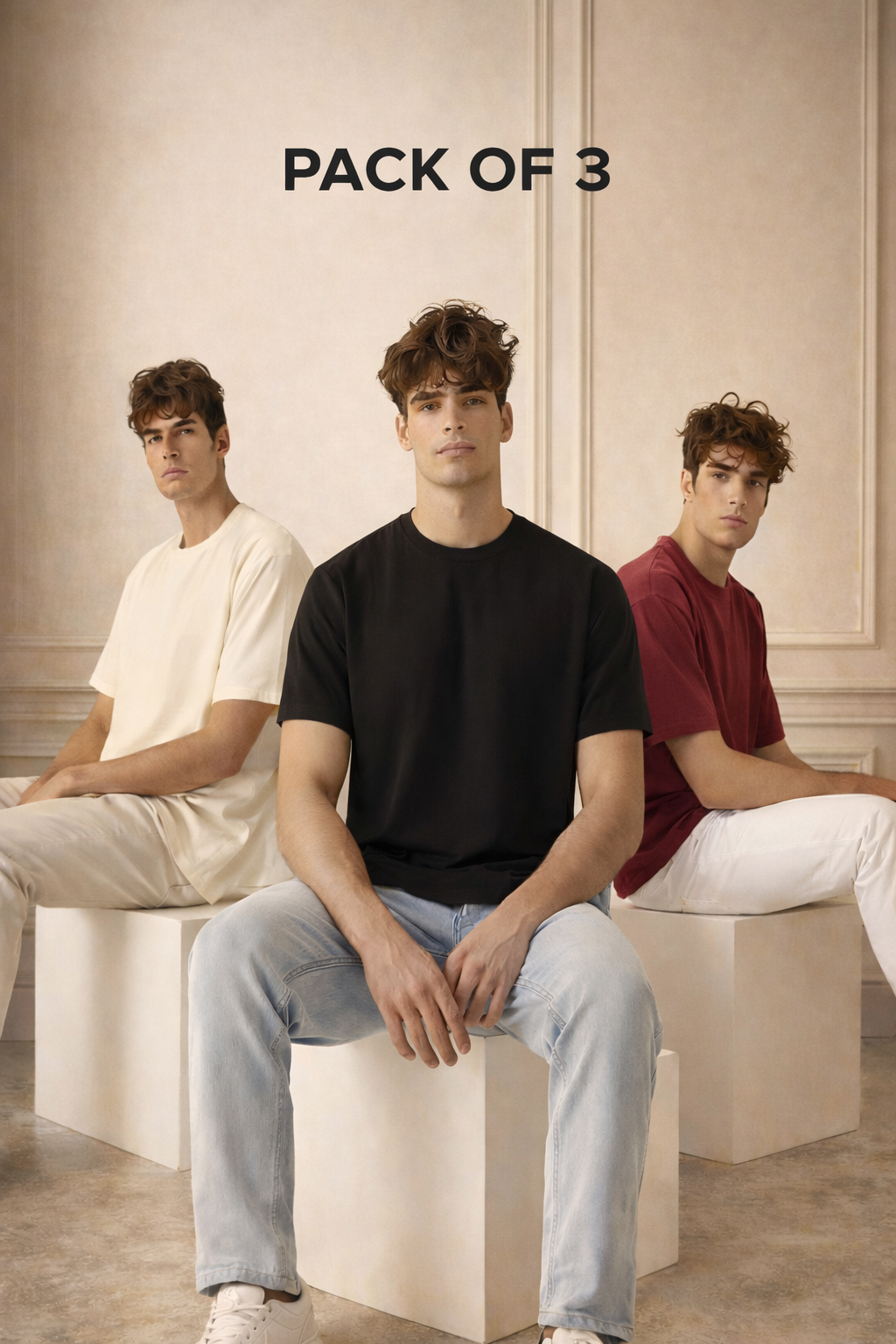Pack of 3 t-shirts combo for men - MavinClub