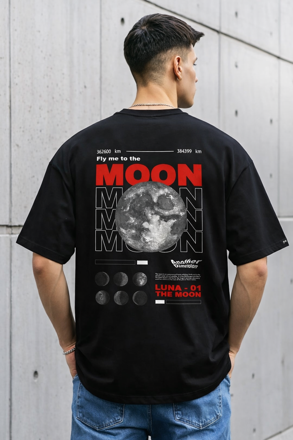Pack of 2 Tshirts- (Pis-Panda & Moon Nasa)-Deal
