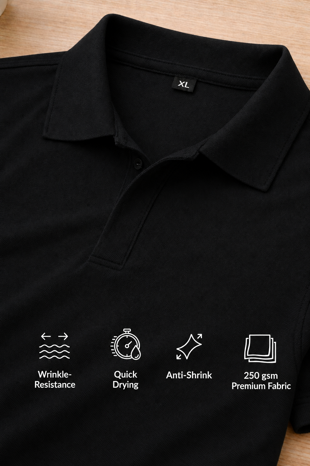 Pack of 2 Polo - (Beige & Black)