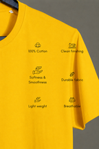 Pack of 2 Solid Tshirt (White & Yellow)