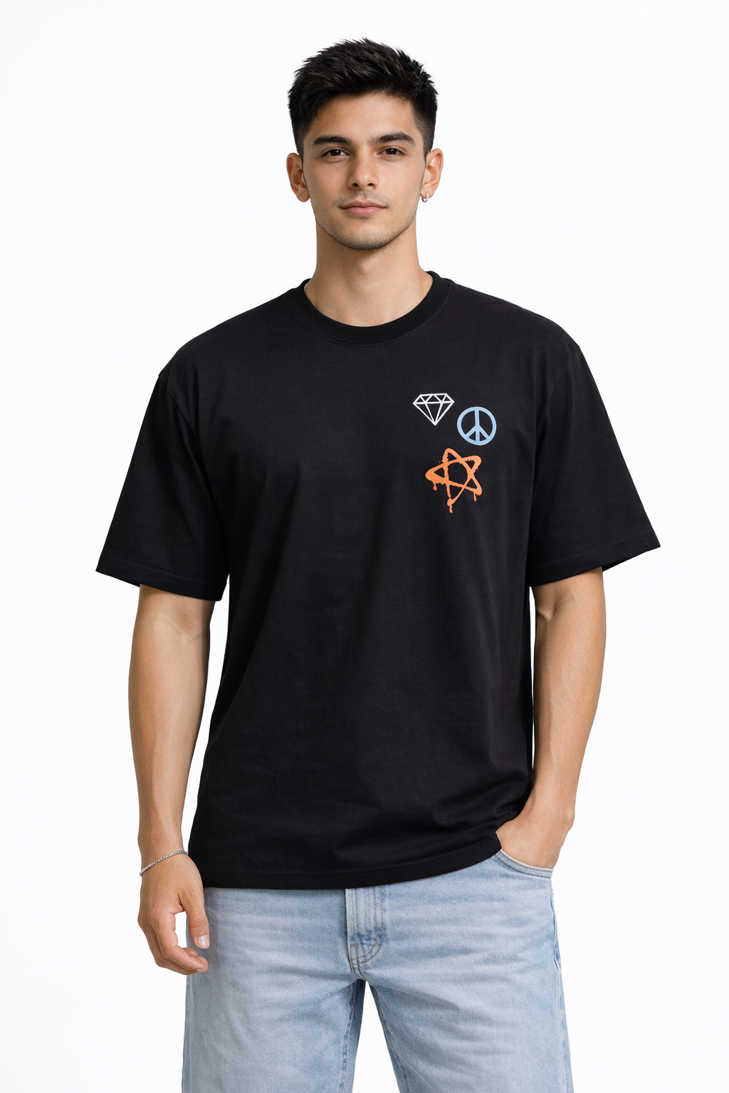 Black t-shirt for men - MavinClub Crazybee