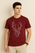Maroon t-shirt for men - MavinClub Crazybee