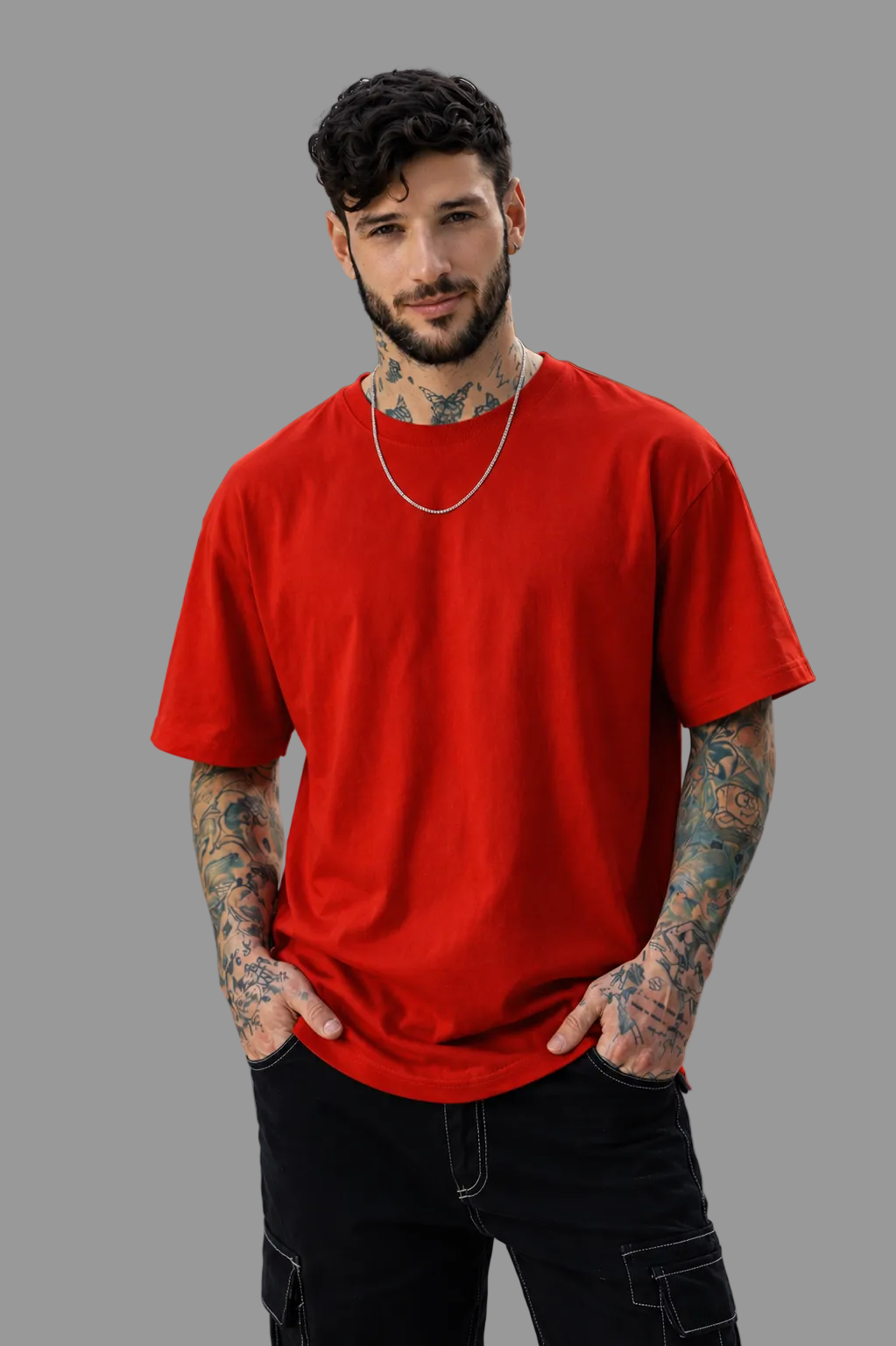 Pack of 2 Plain Tshirt  (Yellow & Red)
