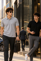 Pack Of 2 Polo-(Black & Light Grey)