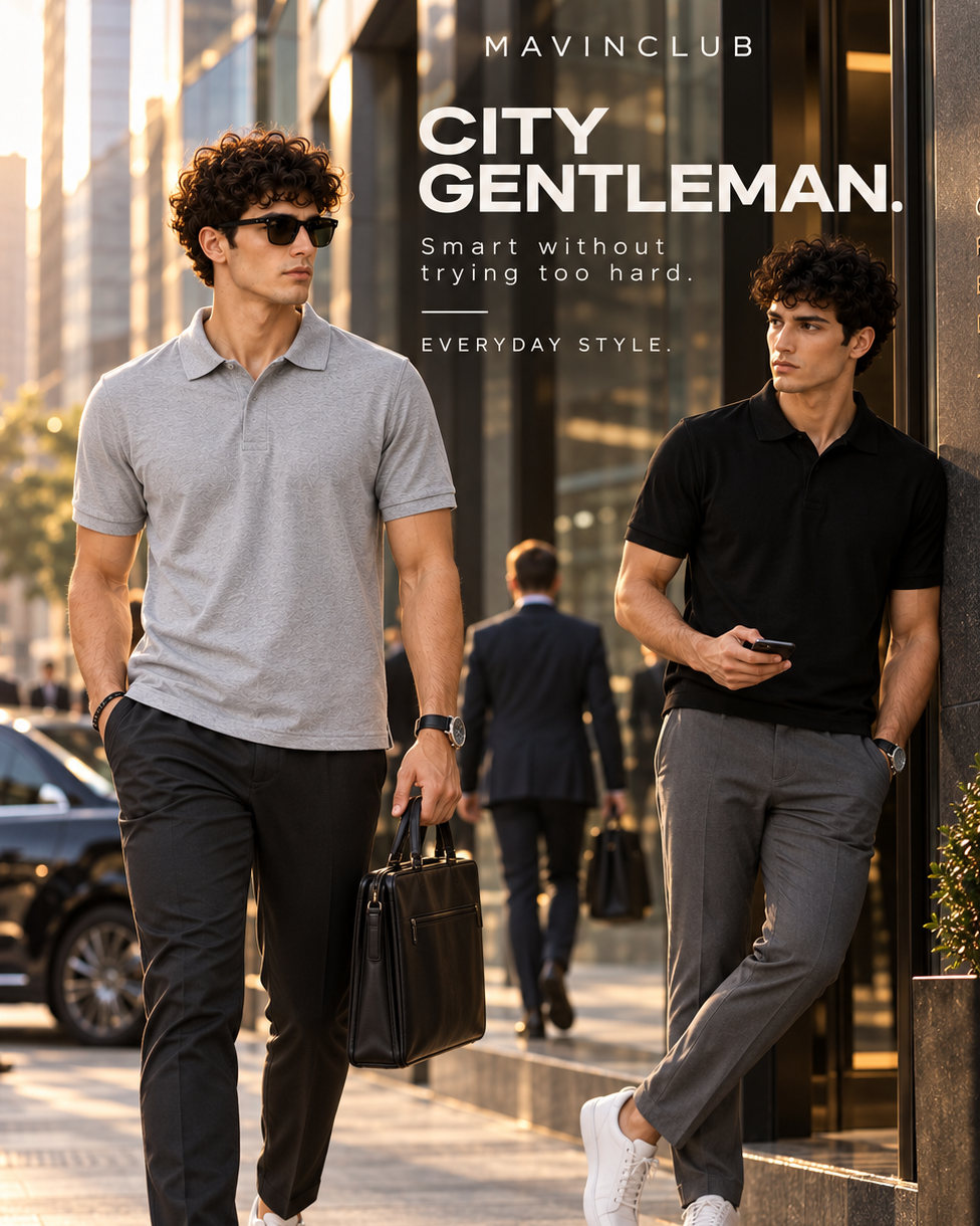 Pack Of 2 Polo-(Black & Light Grey)