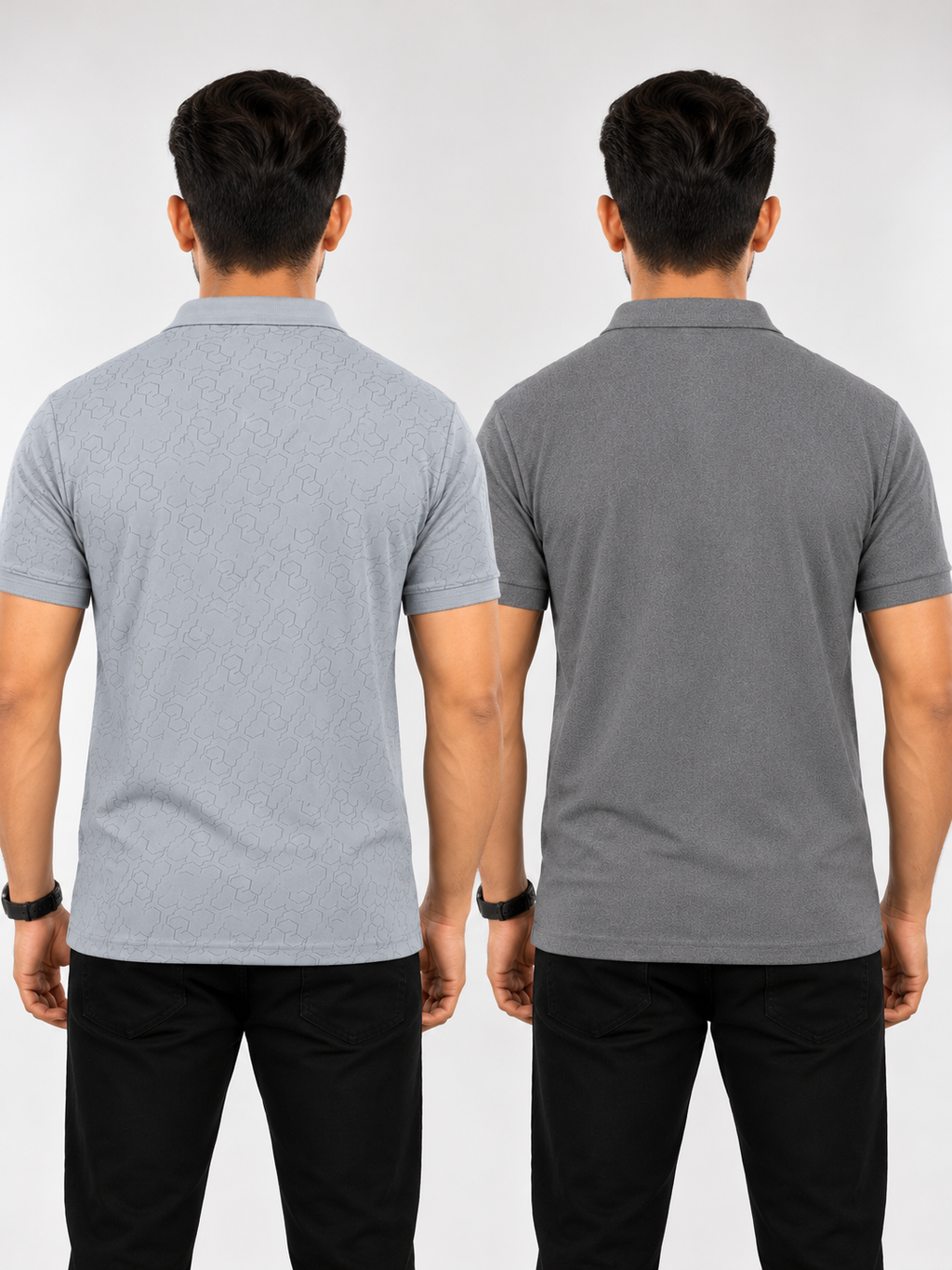 Crazybee || Pack of 2 POLO - Grey_HEX & Zip_DarkGrey