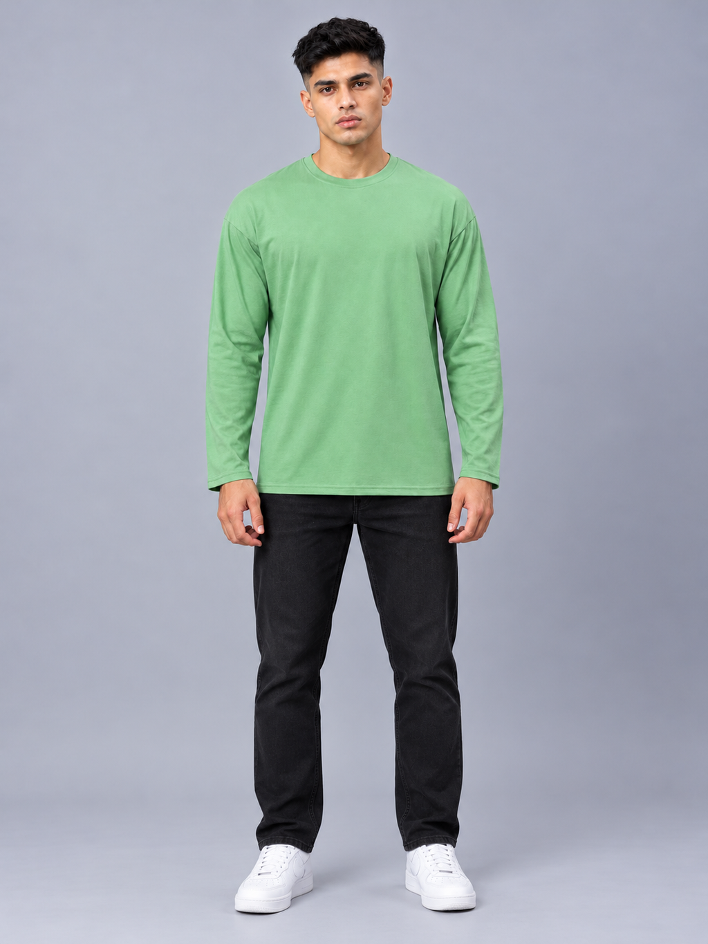 CRAZYBEE || Full Sleeve Tshirt -Pista