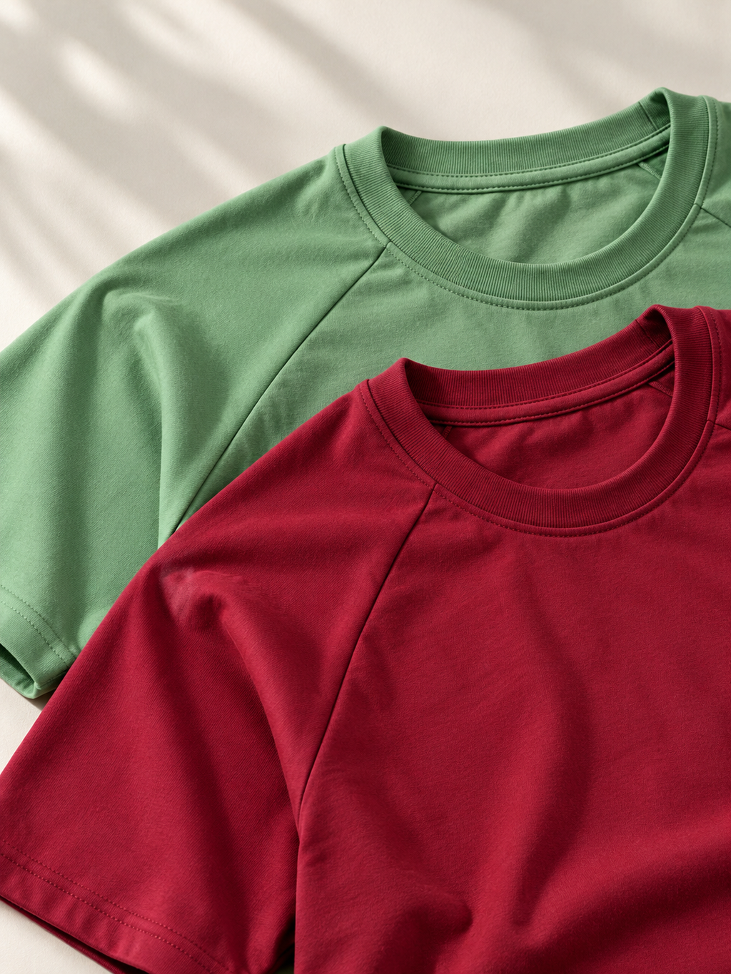 CRAZYBEE || Pack of 2- RAGLAN- Maroon & Pista ranglan
