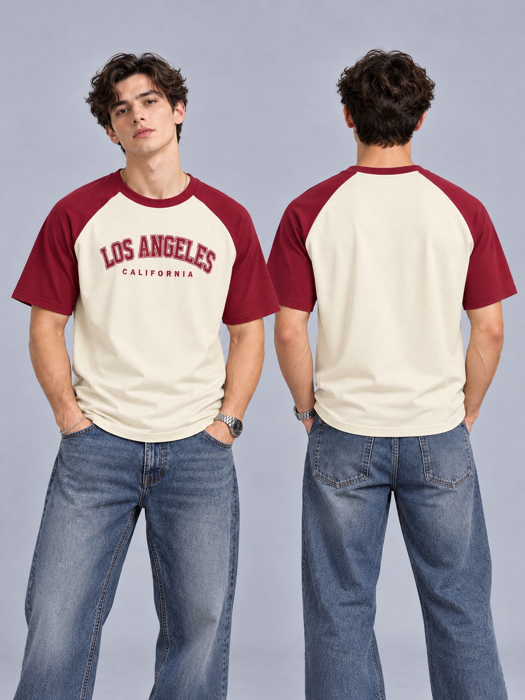 CRAZYBEE || PO2- Contrst  Raglan - Pista_hustle+Mar_Los Angl