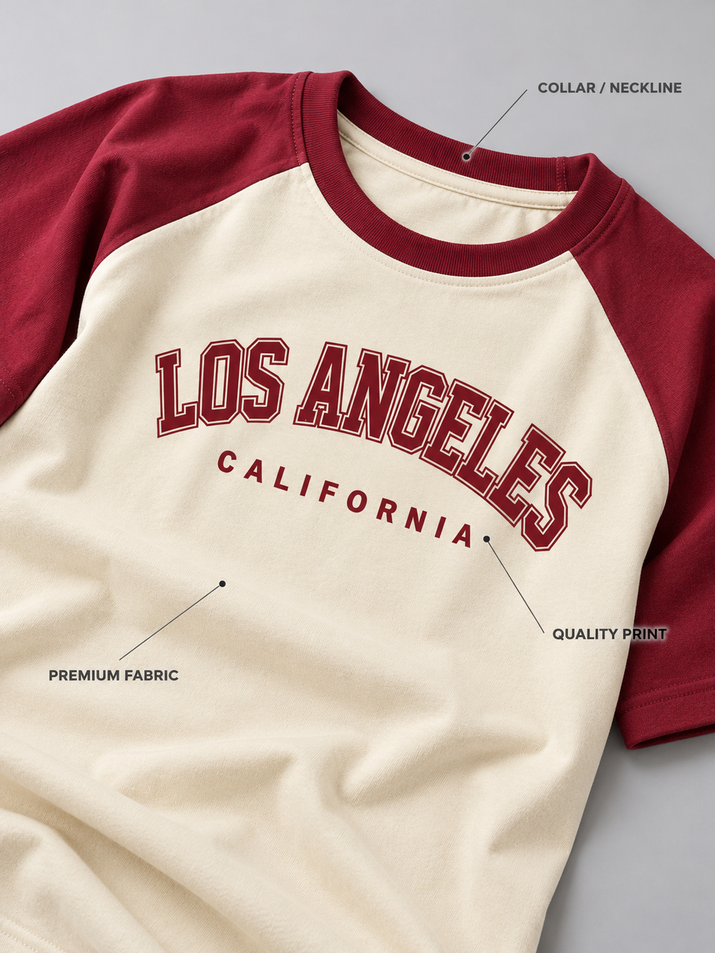 CRAZYBEE || PO2- Contrst  Raglan - Pista_hustle+Mar_Los Angl