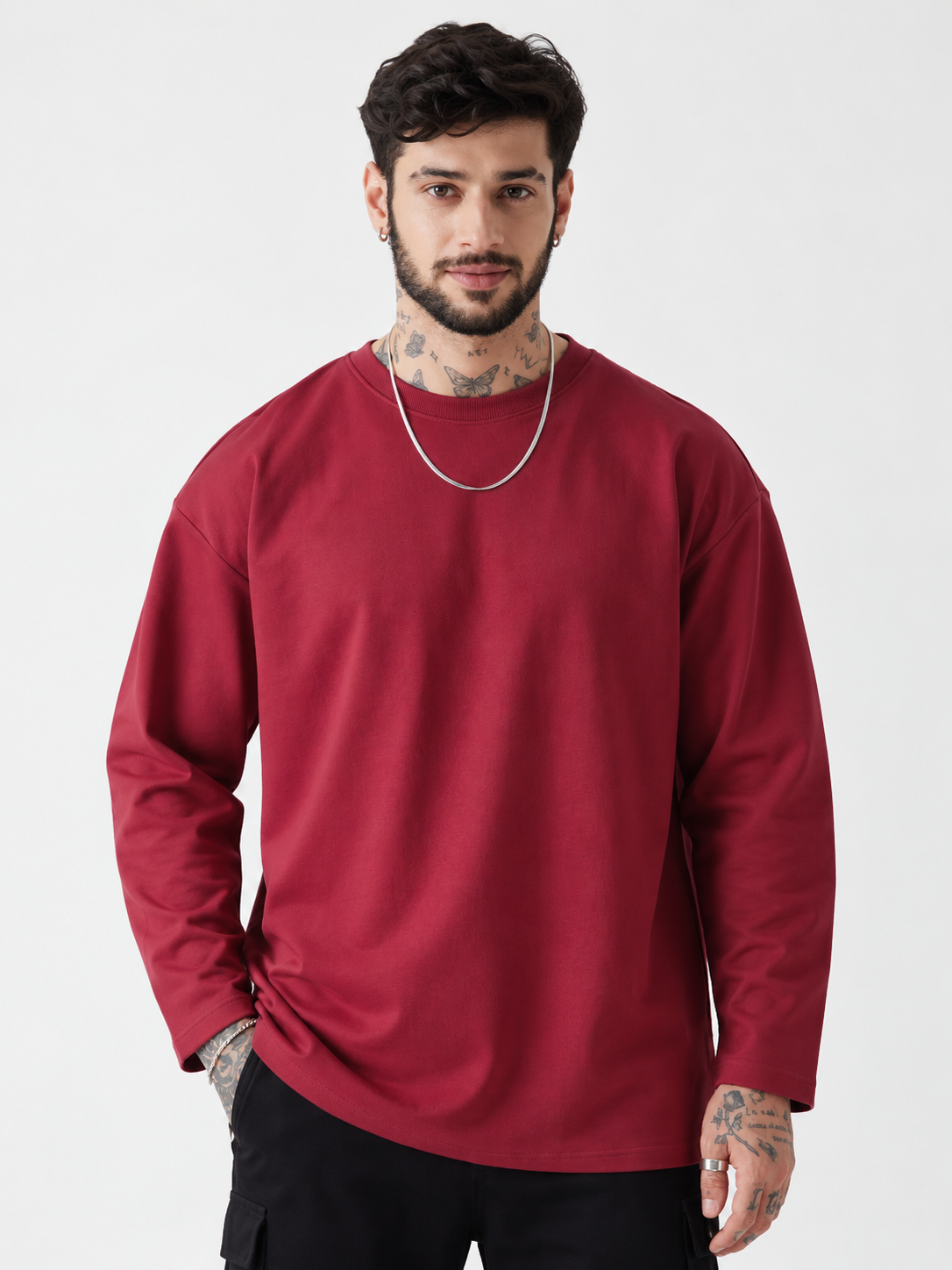 CRAZYBEE || FullSleeve Tshirt - Maroon