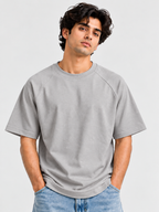 Pack of 2 Ranglan Sleeve Tshirt- Black + Grey