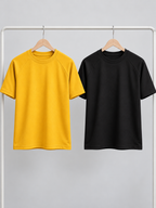 Crazybee || Pack of 2 Raglan -  Yellow + Black raglan