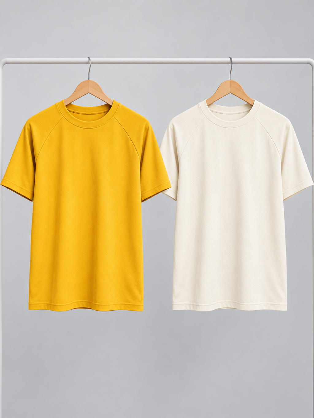 Crazybee || Pack of 2 - Raglan - Yellow + OffWhite Raglan