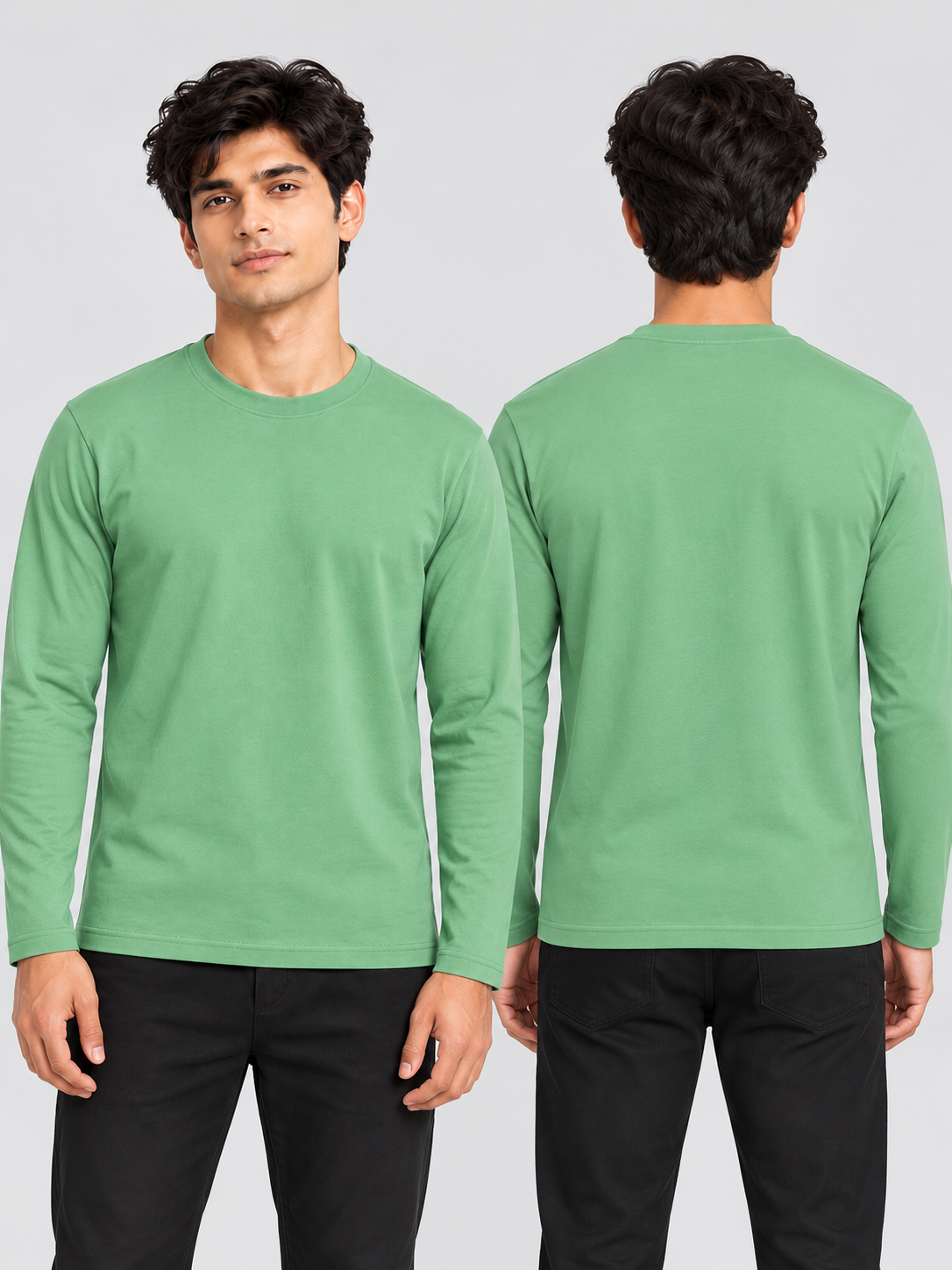 CRAZYBEE || PO2 - FullSlv tshirt- Plain - Pista + maroom