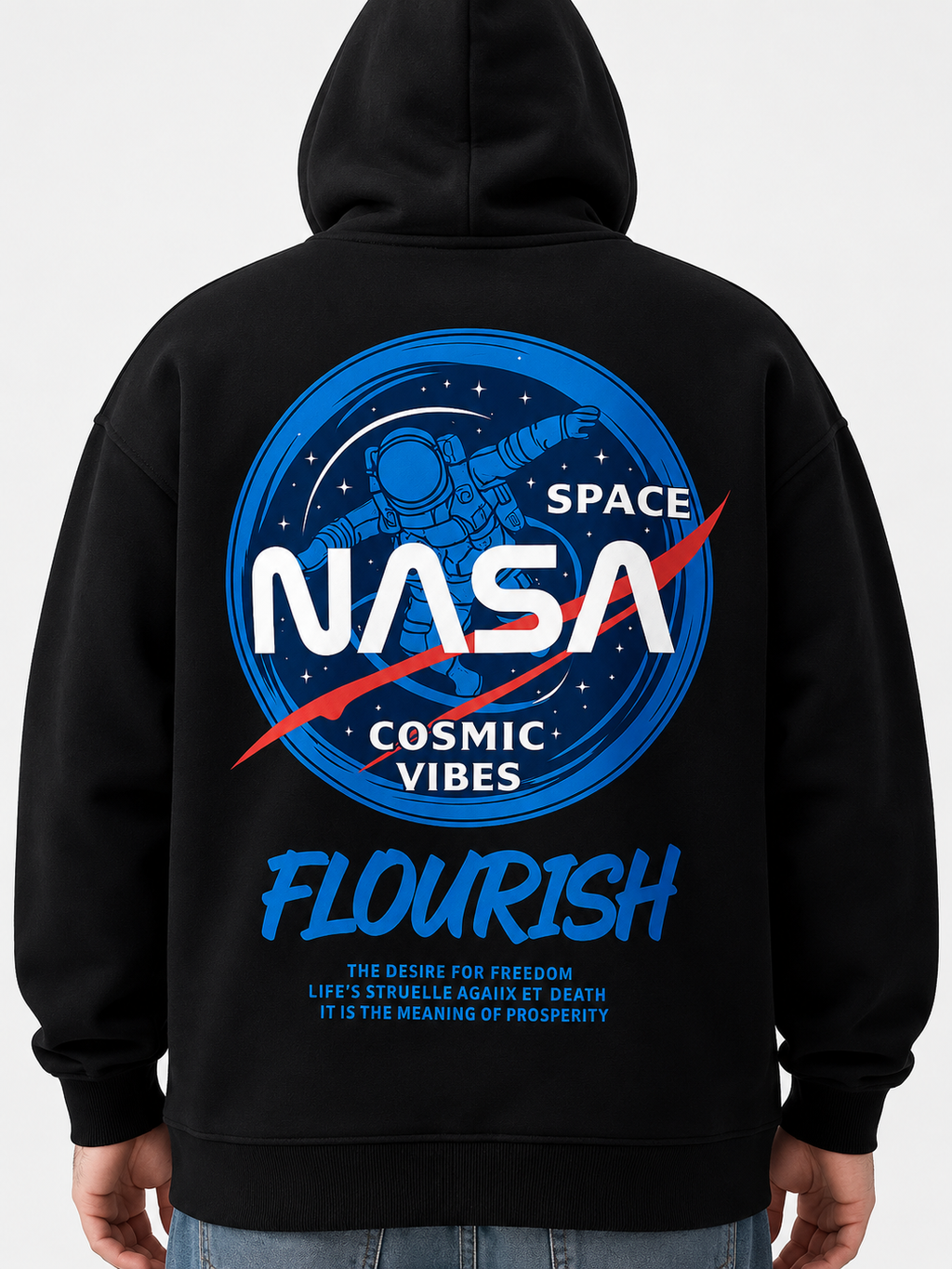 CRAZYBEE || Hoodie-Blue Nasa