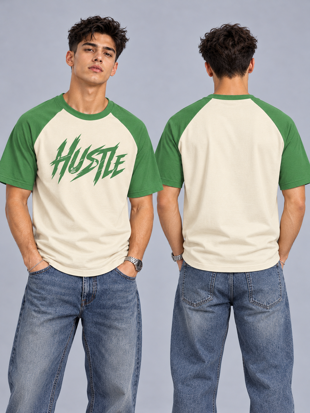 CRAZYBEE || PO2- Contrst  Raglan - Pista_hustle+Mar_Los Angl