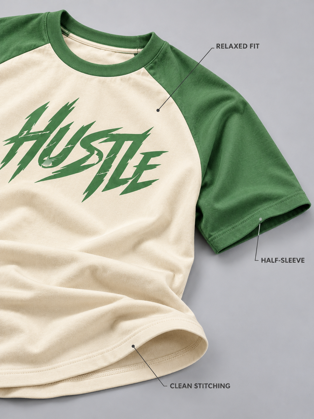 CRAZYBEE || PO2- Contrst  Raglan - Pista_hustle+Mar_Los Angl