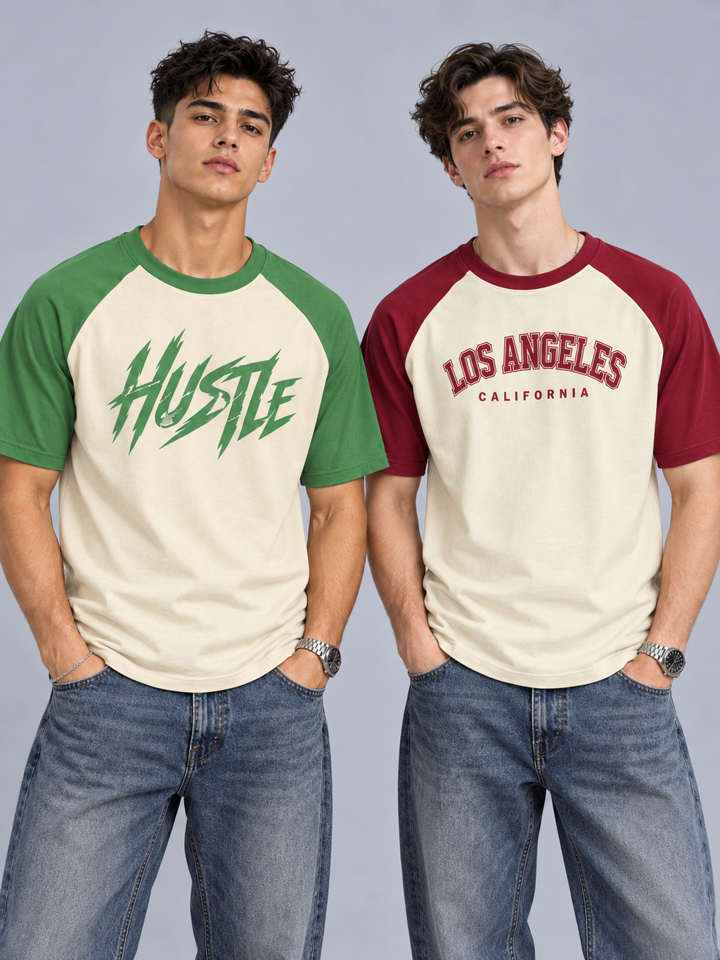 CRAZYBEE || PO2- Contrst  Raglan - Pista_hustle+Mar_Los Angl