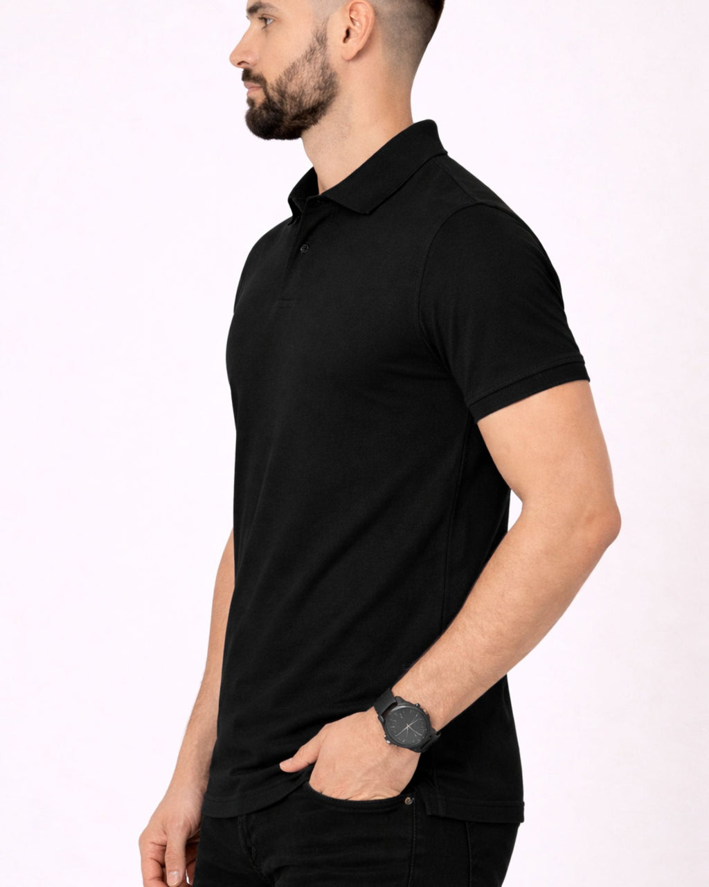 Men's Black polo t-shirt - MavinClub Crazybee