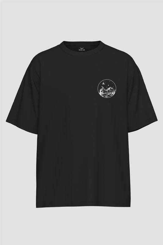 Black backprint t-shirt for men - MavinClub