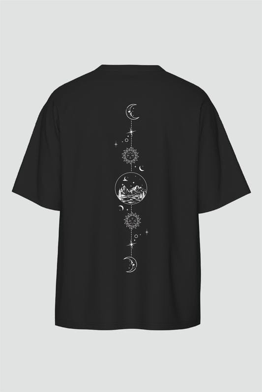 Oversized black t-shirt for men - MavinClub