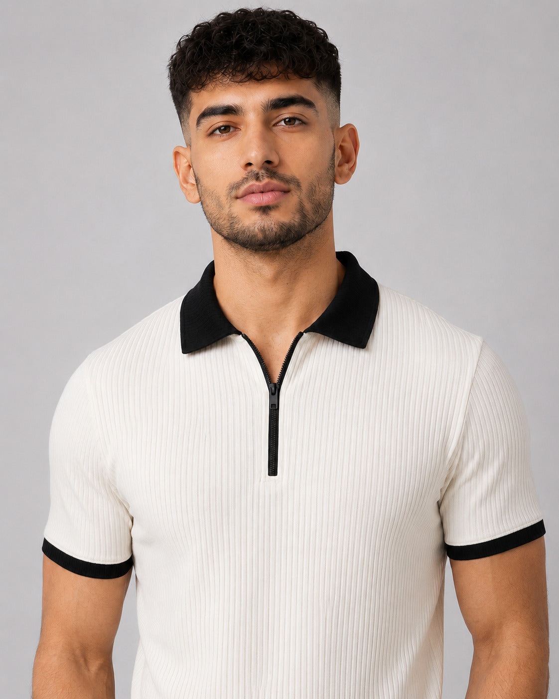 Pack of 2 Polo RIB (White_Black & Grey_Black)