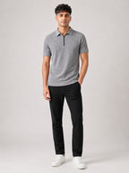 Grey Rib Polo tshirt for Men Shopflo