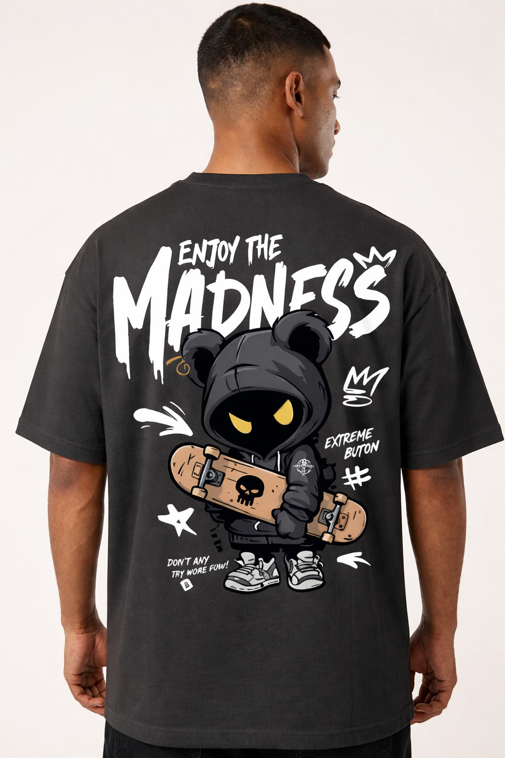 Crazybee Tshirt- Grey madness